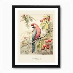 Beatrix Potter Inspired  Animal Watercolour Parrot 2 Art Print