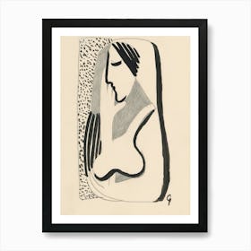 Pensive Woman, Mikuláš Galanda Art Print