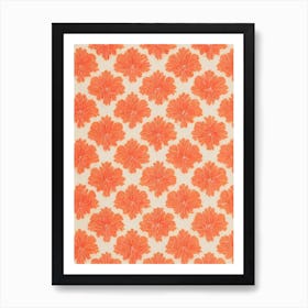 Gardenia Floral Print Retro Pattern 1 Flower Art Print