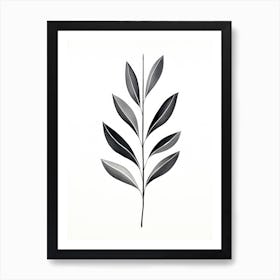 Minimal Leaves 1 Art Print