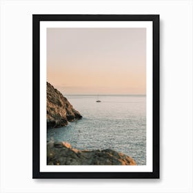 Sailboat On Ocean Art Print