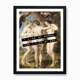 Bisexual Renaissance Art Art Print