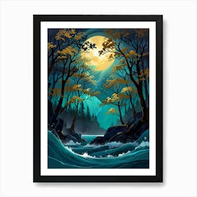 Night In The Forest 9 Art Print