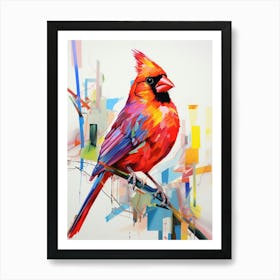 Colourful Bird Painting Northern Cardinal 2 Art Print