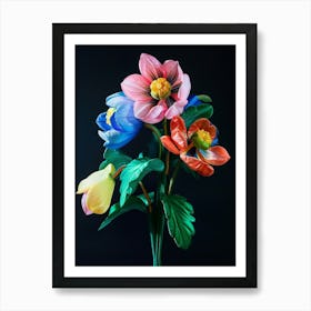 Bright Inflatable Flowers Hellebore 2 Art Print