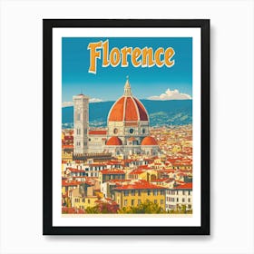 Aihrgdesign A Vintage Travel Poster Of Florence Art Print