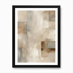 Abstract Beige Neutral Brush Art Art Print