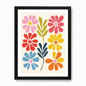 Flowers And Leaves 4 Art Print