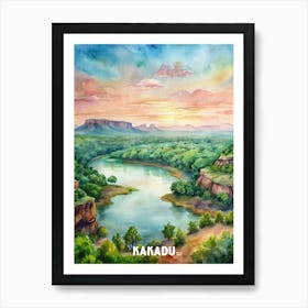 Kakadu National Park watercolor painting Art Print