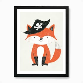 Pirate Fox Art Print