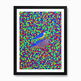 Eurasian Sparrowhawk Yayoi Kusama Style Illustration Bird Art Print