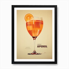 Art Deco Inspired Italy Aperol Spritz Poster Art Print