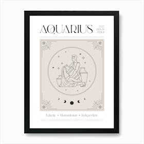 Aquarius Zodiac 1 Art Print