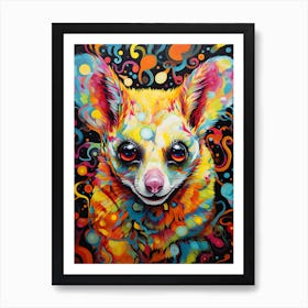  A Ringtail Possum Vibrant Paint Splash 2 Art Print