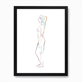 Standing One Line Art Print