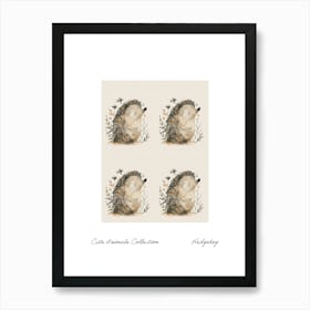 Cute Animals Collection Hedgehog 4 Art Print