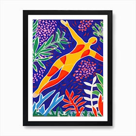 Diving In The Style Of Matisse 4 Art Print