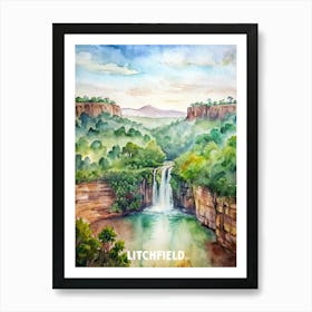 Litchfield National Park Australia watercolor painting. Art Print