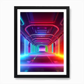 Neon Futuristic Sci Fi Art Print