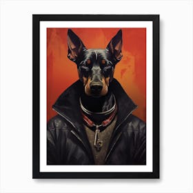 Gangster Dog Doberman Pinscher Art Print