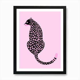 Leopard - Pink Art Print