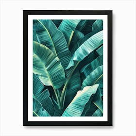 Tropical Leaves Wallpaper 1 Art Print