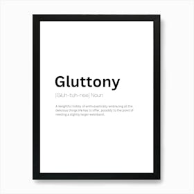 Gluttony Definition Meaning Art Print