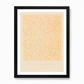 William Morris, Pale Yellow Larkspur Pattern Art Print