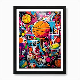 Basketball Graffiti 1 Art Print