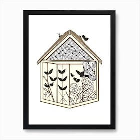 Brood Box With Bees 3 William Morris Style Art Print