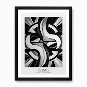 Infinity Abstract Black And White 1 Poster Art Print