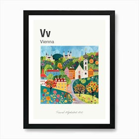 Kids Travel Alphabet  Vienna 1 Art Print