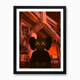 cyber kaws Art Print