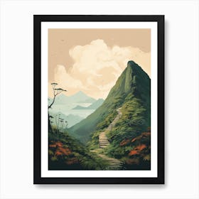 Haiku Stairs Hawaii 1 Hiking Trail Landscape Art Print