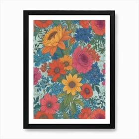 Floral Wallpaper 4 Art Print