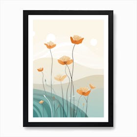 Poppies — Stock Vector Art Print