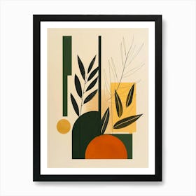 botanical Abstract Painting Art Print