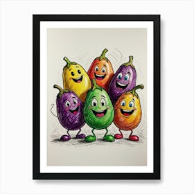 Eggplants 1 Art Print