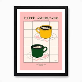 Pink Coffee Art Print