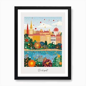 Poster Of Budapest, Illustration In The Style Of Pop Art 1 Art Print