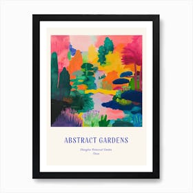 Colourful Gardens Shanghai Botanical Garden China 1 Blue Poster Art Print