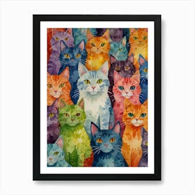 Rainbow Cats Affiche