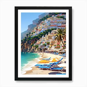 Positano Beach 1 Art Print