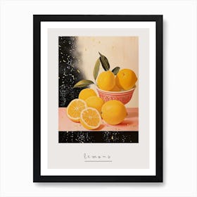 Art Deco Lemons 2 Poster Art Print