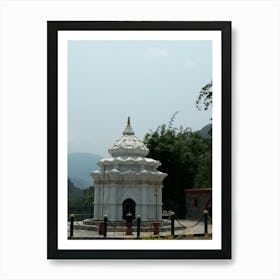 White Temple By Binod Dawadi Art Print