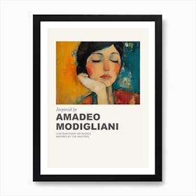 Museum Poster Inspired By Amadeo Modigliani 8 Art Print