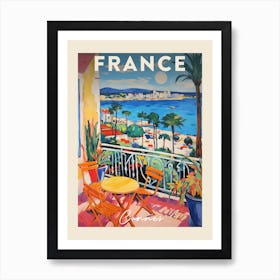 Cannes France 1 Fauvist Painting  Travel Poster Art Print