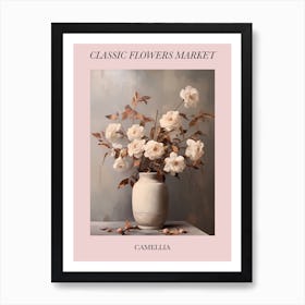 Classic Flowers Market Camellia Floral Poster 3 Art Print