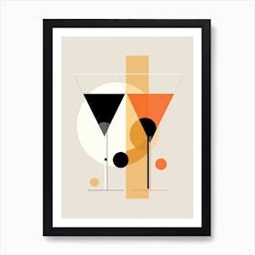 Mid Century Modern Bellini Floral Infusion Cocktail 1 Art Print