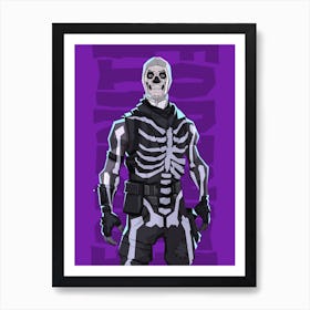 Fortnite Skull Trooper Art Print